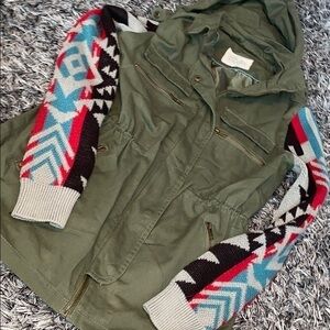 Thread & Supply size M olive and print jacket EUC.